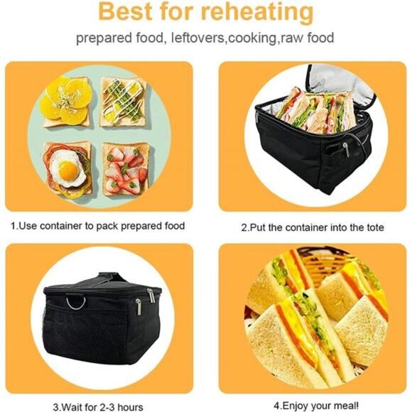 Portable Oven Food Warmer Heater Lunch Box 2 in 1 for Car - Picture 3 of 7